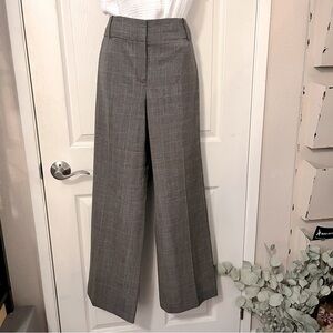 Ann Taylor Margo Black & White Plaid Straight Leg Dress Pants Sz 6